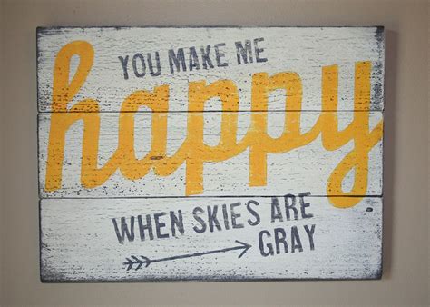 You Make Me Happy Hand Painted Sign · Shanty Town Home Decor · Online