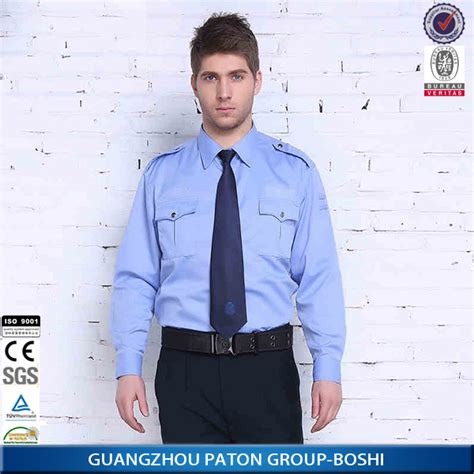 High Quality Man Security Guard Uniform Shirt Of Long Sleeve China