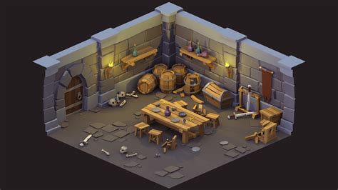 Low Poly Dungeon Asset Pack In Environments Ue Marketplace