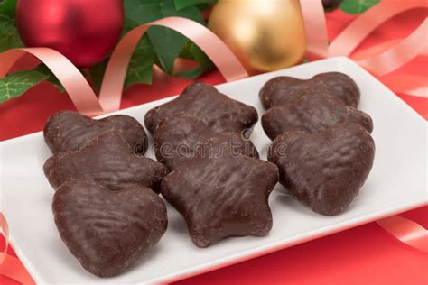 Chocolate Lebkuchen Stock Image Image Of Tree Christmas 51086863