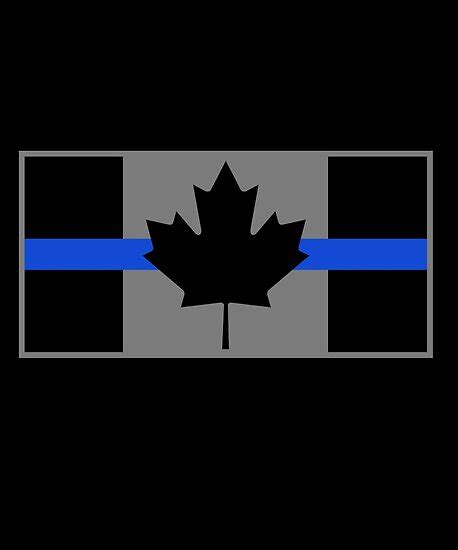 Thin Blue Line Canada Flag Police Law Enforcement Posters By