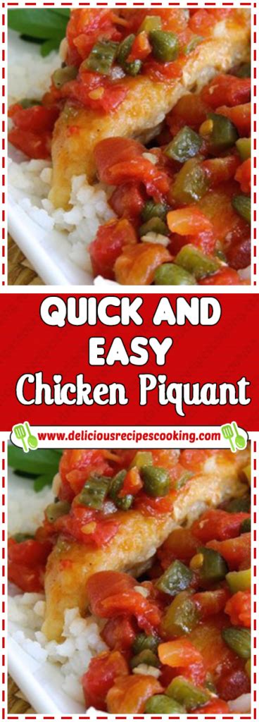Arrange the cooked chicken in a baking dish; Quick and Easy Chicken Piquant - healthy recipes & list of ...