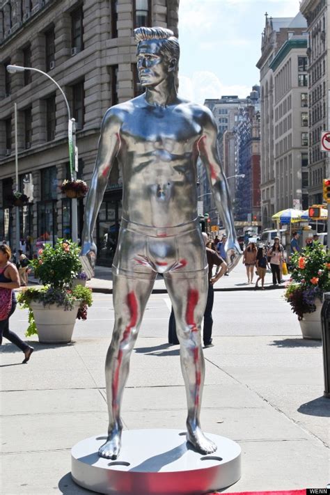 David Beckham Silver Statue Unveiled As He Strips Off To Promote His Handm Underwear Range Pics