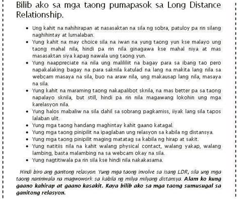 Tagalog Long Distance Relationships Best Quotes And Messages