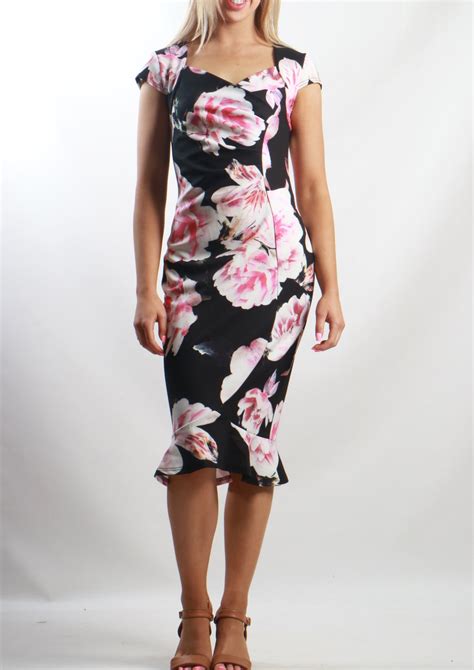 Wa0234tb Capped Sleeve Floral Dress Pack