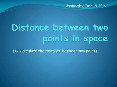 Then draw horizontal segment pr and. Distance between two points in the space by - UK Teaching ...