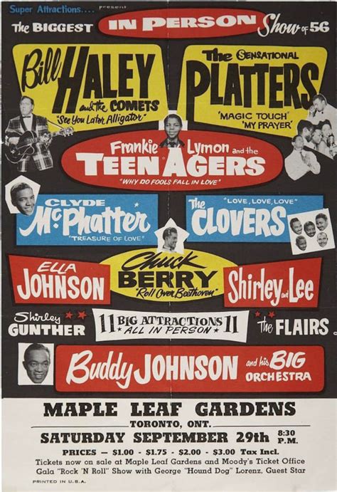 Bill Haley Rock N Roll Concert Poster 1950s Poster Etsy