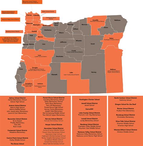 28 School Districts In Oregon Map Online Map Around The World