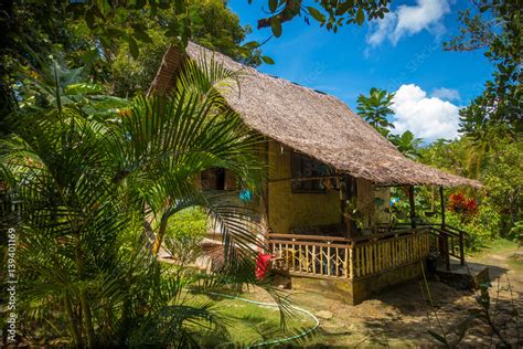 Traditional Filipino House Made Of Nipa And Bamboo Stock Photo Adobe