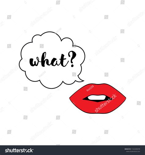 Sexy Woman Red Lips Whispering Vector Stock Vector Royalty Free
