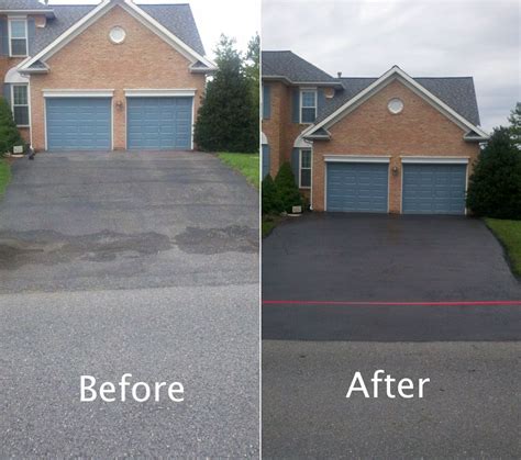 Driveway Sealcoating Before After Cloverhill Outdoor Structures