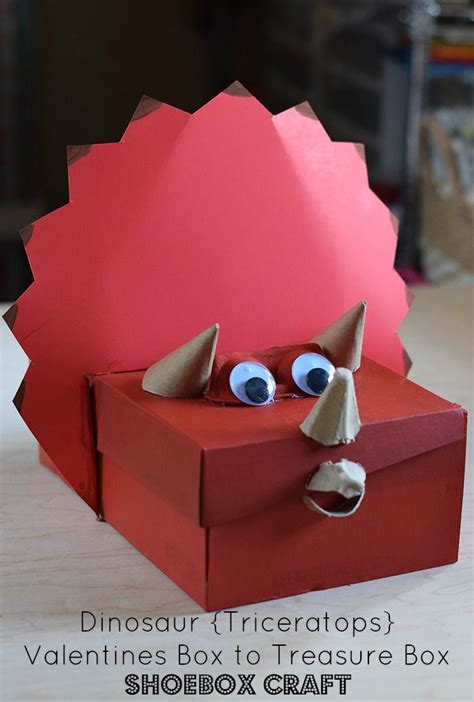 How To Make A Dinosaur Triceratops Valentines Box Kids Can Turn Into