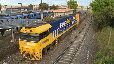 Australian Freight Train With Nr And An Class Locomotives Poathtv
