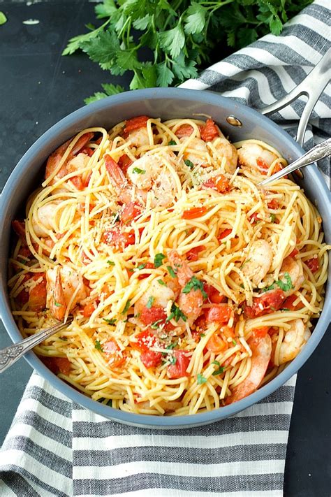 Pasta with garlic, parmesan, chilli flakes and parsley? Shrimp Spaghetti Aglio & Olio | Garden in the Kitchen ...