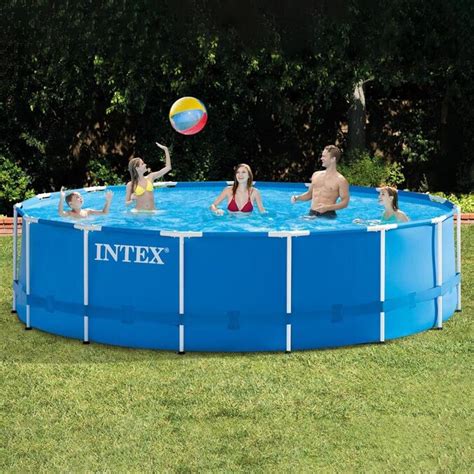 Intex 15 Ft X 15 Ft X 48 In Round Above Ground Pool In The