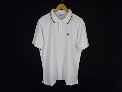 Champion Shirt Vintage Champion Polo Shirt Vintage 90's Champion Logo Twin Tipped Polo Shirt 