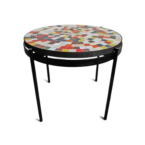 Outdoor Multi Color Mosaic Side Table Furniture Design Mix Gallery
