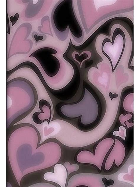 Pink And Black Hearts Aesthetic Iphone Case And Cover By Mizukidesigns