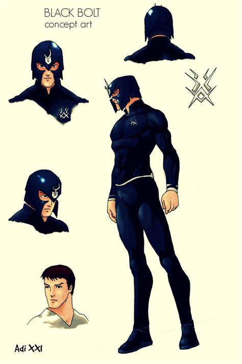 Black Bolt Concept Art By Adi Herawan Superhero Design Black Bolt