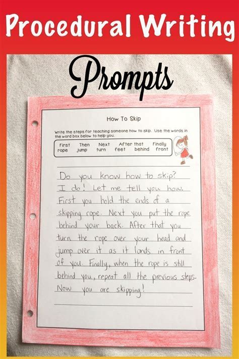 Procedural Writing Prompts Procedural Writing Writing Prompts