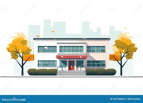 School Vector Flat Minimalistic Asset Isolated Illustration Stock