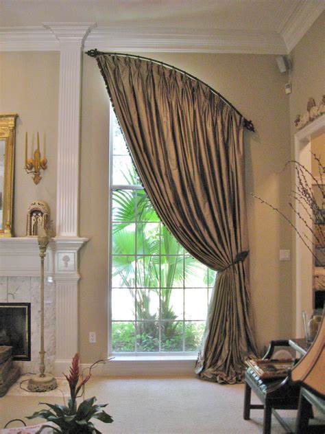 Custom Arched Iron Rod By Fabrics Second To None Curtain Designs