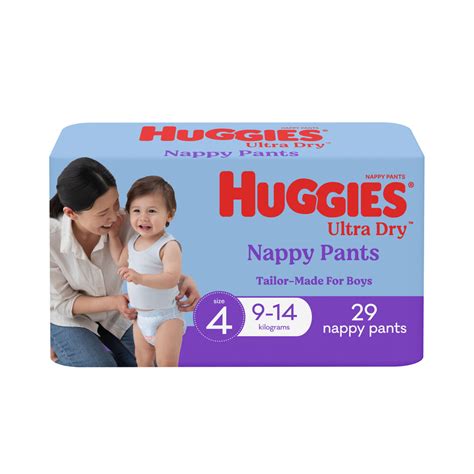 Buy Huggies Ultra Dry Nappy Pants Boys Size 4 9 14kg 29 Pack Coles