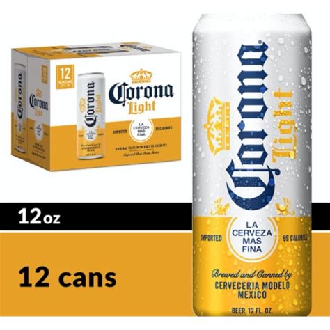 Corona Light Mexican Lager Import Lower Calorie Beer 12 Cans 12 Fl