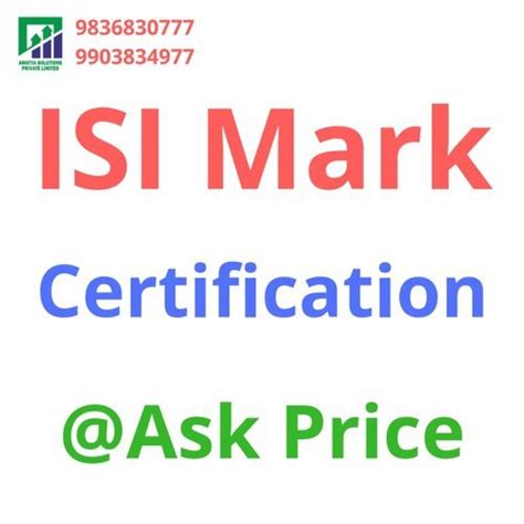 Isi Mark Certification Service In Ajc Bose Road Kolkata Amatya