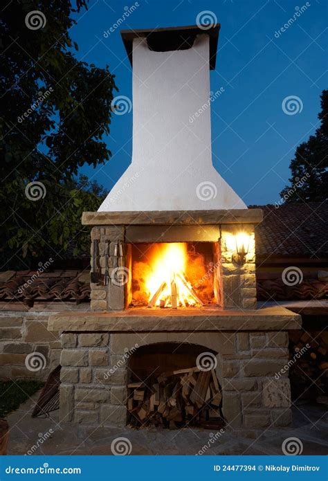 Barbecue Fireplace Stock Photo Image Of Fire Outdoors 24477394