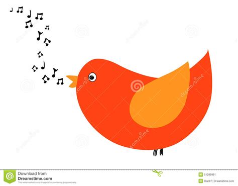 Singing Bird Stock Vector Illustration Of Simple Notes 51289991