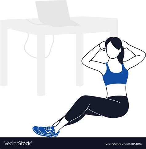 Aerobic And Workout Icons Royalty Free Vector Image