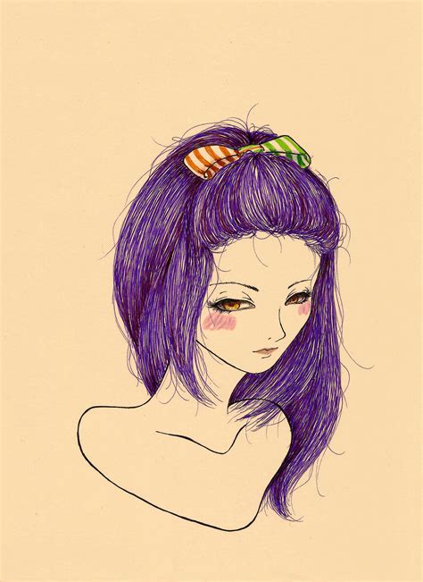 Rainbow Hair Illustration Purplish Girl On Behance
