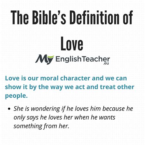 The Bibles Definition Of Love Myenglishteachereu