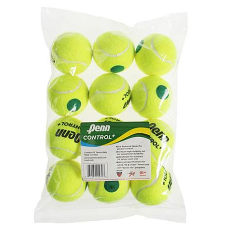 Use the dials on the machine to adjust speed, top or back spin & height. Penn Control Plus Green Dot Tennis Balls (12 pack ...