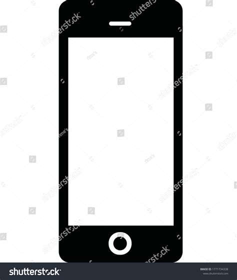 Old Smart Phone Silhouette Stock Vector Royalty Free 1771734338