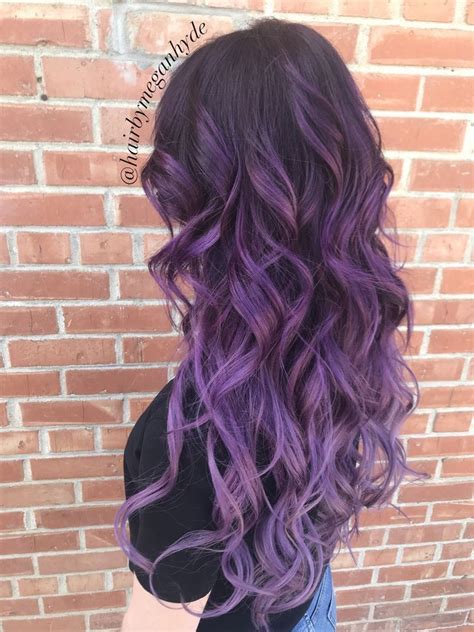 pin by loretta shenski on hair purple balayage purple ombre hair long hair styles