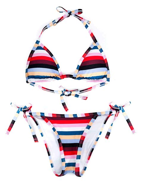 Smart And Sexy Womens String Bikini Set Rhumba Rhumba Stripes Size