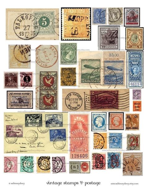 Vintage Stamps Vintage Stamps Postage Vintage Postage Stamps