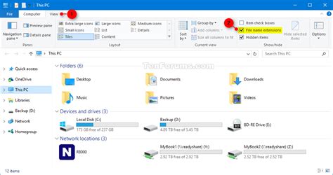 Hide Or Show File Name Extensions In Windows 10 Tutorials