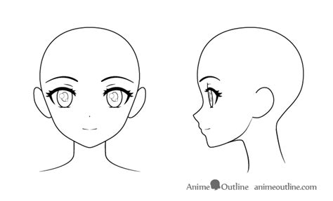 Frisch Anime Girl Drawing Easy Head Seleran