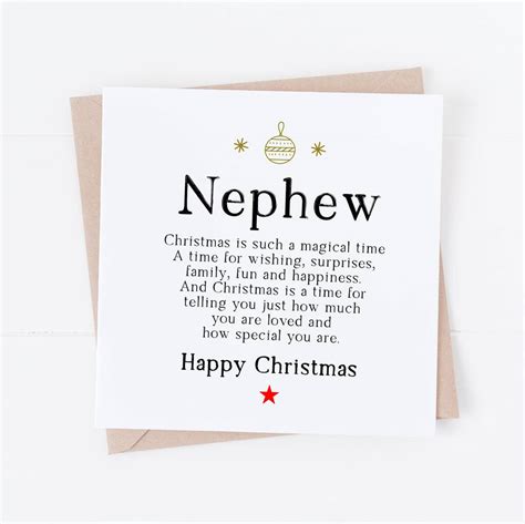 Christmas Card For Nephew By Word Up Creative