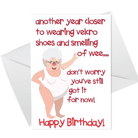 Funny Rude Birthday Card For A Woman Greeting Cards Blank Cards Pe