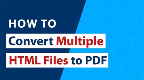 How To Convert Multiple Html Files To Pdf Adobe Documents Youtube