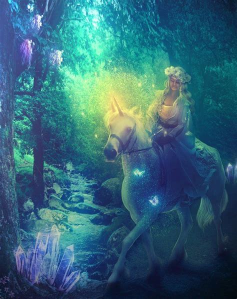 Enchanted Forest Unicorn Fantasy Unicorn And Fairies Unicorns And