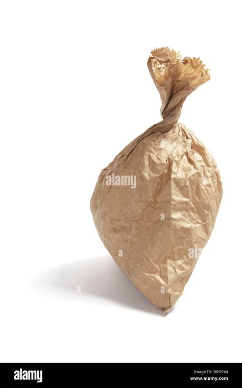 Crumpled Brown Paper Bag Stock Photo Alamy