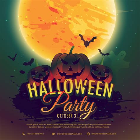 Halloween Party Invitation Background Download Free Vector Art Stock