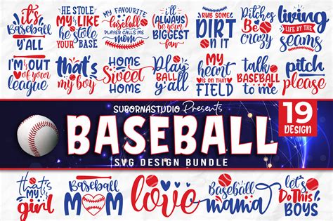 Baseball Bundle Svg Designs Baseball Mom Svg Baseball Fan Svg By