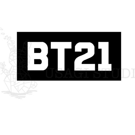 BTS BT21 Logo Silhouette SVG Png Archivo Para Cricut O Stencil Descarga