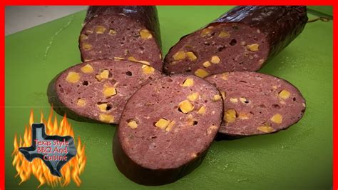 Smoke sausage until internal temperature reaches 160 f as measured by a food thermometer. Smoked Summer Sausage | Jalapeno And Cheese Summer Sausage | Smoked Sausage | Homemade Sausage ...
